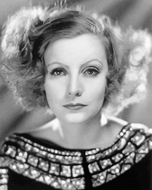 The Actress Greta Garbo paint by number