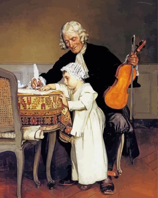 The Music Lesson By Eduard Charlemont paint by number