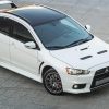 White Mitsubishi Evo paint by number