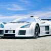 White Gumpert Sport Car paint by number