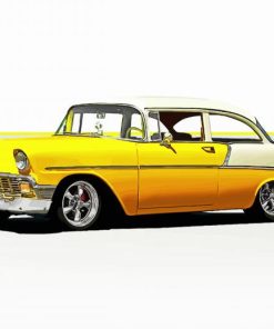 Yellow 1956 Chevrolet paint by number