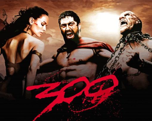 300 Movie Poster paint by number