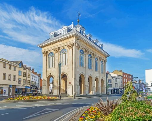 Abingdon County Hall paint by number