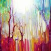 Abstract Forest paint by number