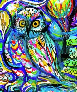 Abstract Owl paint by number