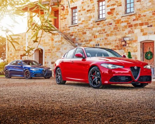 Alfa Romeo Giulia Cars paint by number