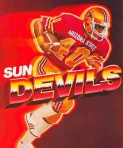 Arizona State Sun Devils Football Player Art paint by number