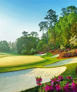 Augusta Golf Course Landscape paint by number