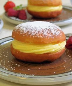 Beignet With Custard paint by number