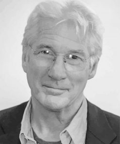 Black And White Richard Gere paint by number