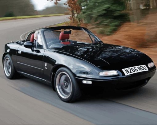 Black Mx5 Mk1 Car paint by number