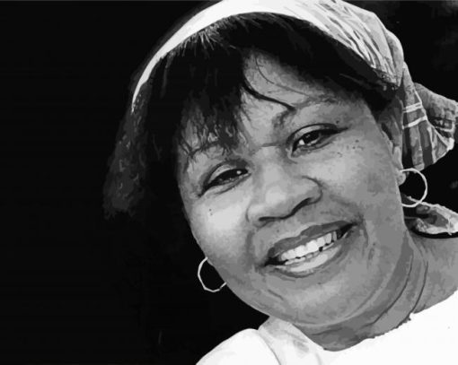 Black And White Jamaica Kincaid Writer paint by number