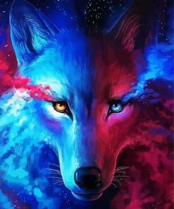 Blue Fox Illustration paint by number