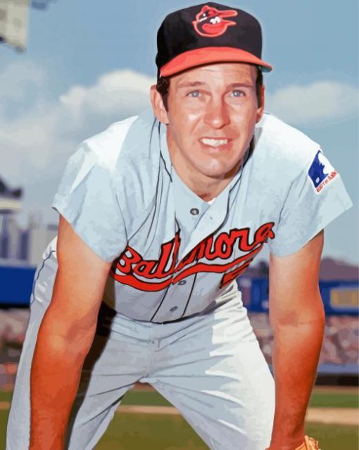 Brooks Robinson Baltimore Orioles paint by number