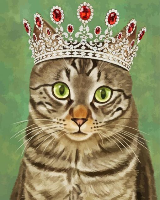 Cat With Crown paint by number