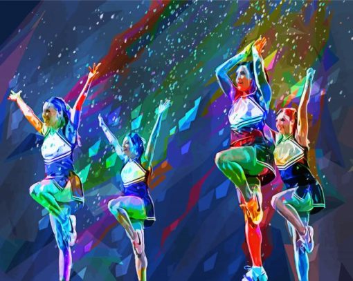 Cheerleader Girls paint by number