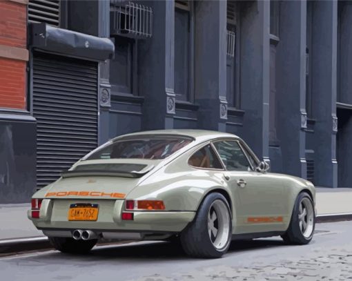 Classic Porsche In New York Streets paint by number