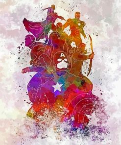 Colorful Marvel Abstract paint by number