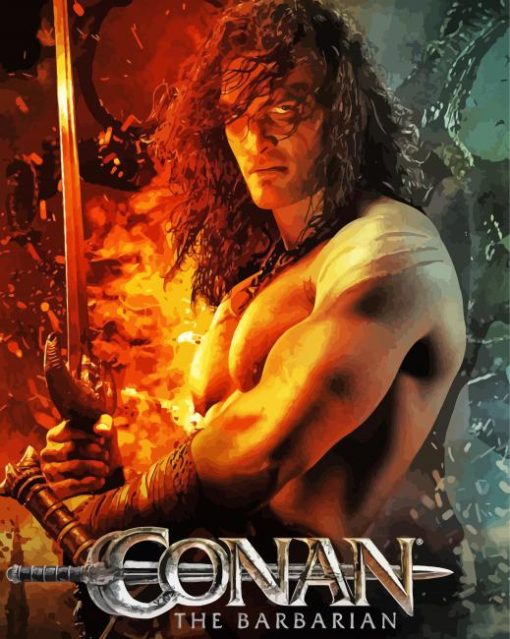 Conan The Barbarian Movie paint by number