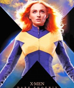 Dark Phoenix Movie Poster paint by number