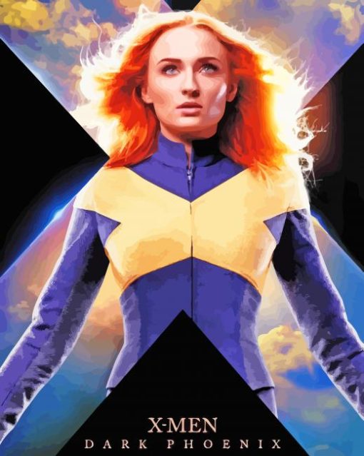 Dark Phoenix Movie Poster paint by number