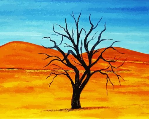 Desert Tree Art paint by number