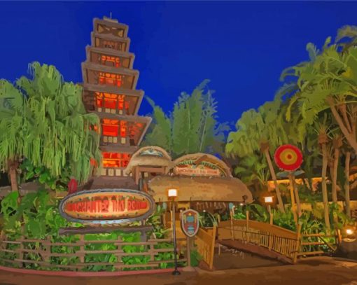 Enchanted Tiki Room paint by number