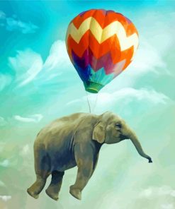 Flying Elephants paint by number