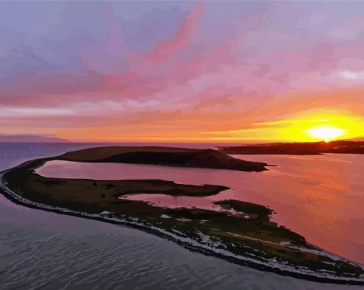 Galway Bay Ireland Sunset paint by number