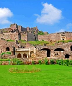 Golconda Fort paint by number