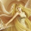 Golden Angel And Bird paint by number