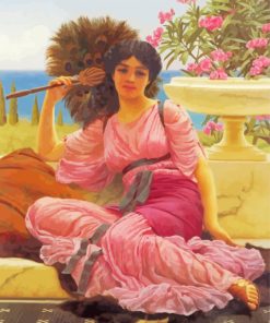 Greek Woman In Pink Dress paint by number