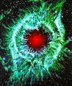 Green Helix Nebula paint by number