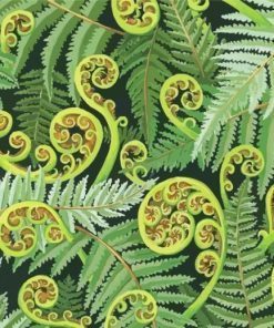 Green koru Art paint by number