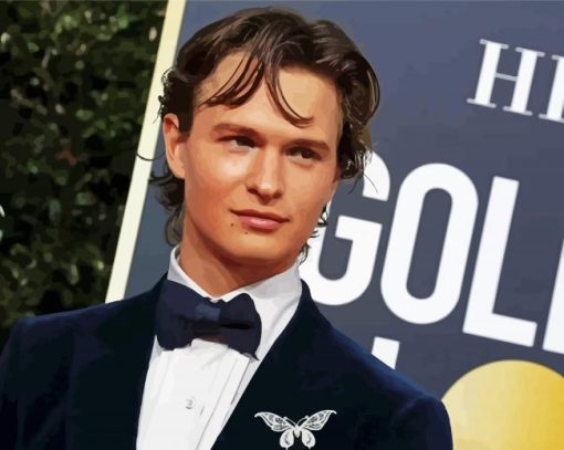 Handsome Ansel Elgort paint by number