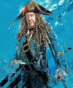 Hector Barbossa Pirates Of The Caribbean paint by number