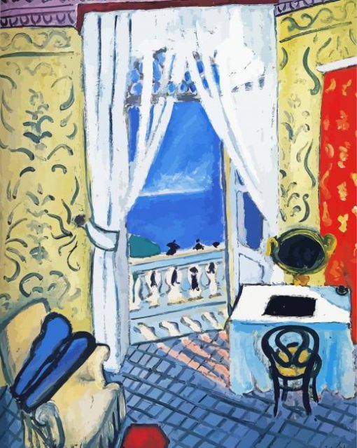 Interior With Violin Case By Henri Matisse paint by number