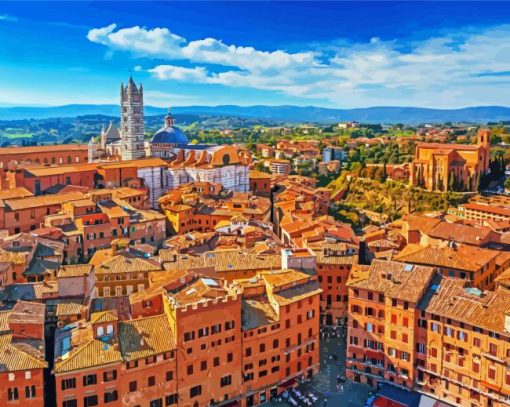 Italy Siena City paint by number