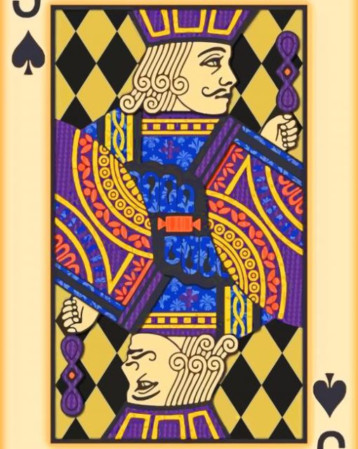 Jack Of Spades Card paint by number