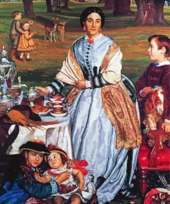 Lady Fairbairn With Her Children By William Holman Hunt Paint by number