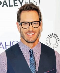 Mark Paul Gosselaar Wearing Glasses paint by number