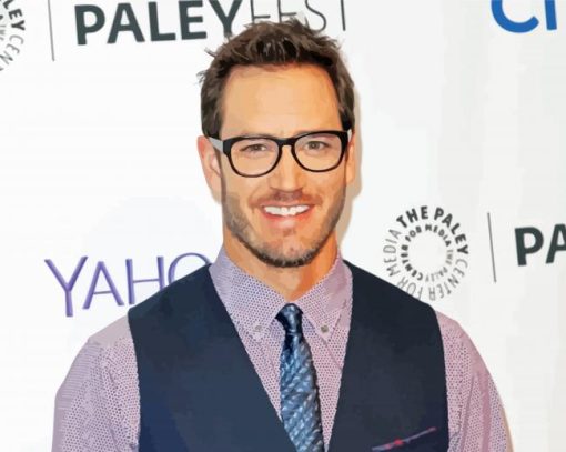 Mark Paul Gosselaar Wearing Glasses paint by number