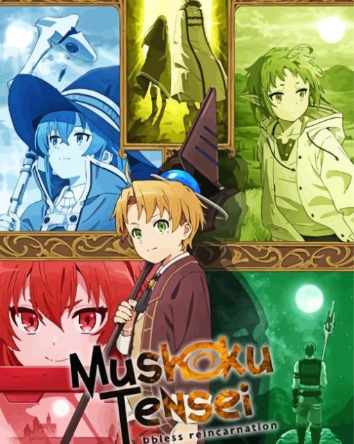 Mushoku Tensei Anime Poster paint by number