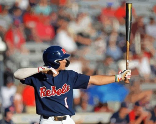 Ole Miss Rebels Player paint by number