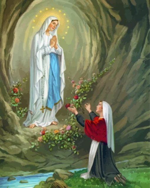 Our Lady Of Lourdes Art paint by number