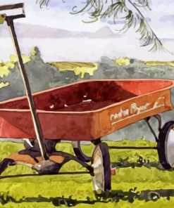 Red Wagon Art paint by number