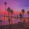 San Clemente Pier Sunset paint by number