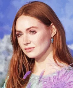 Scottish Karen Gillan paint by number