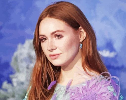 Scottish Karen Gillan paint by number