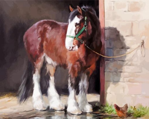 Shire Horse paint by number